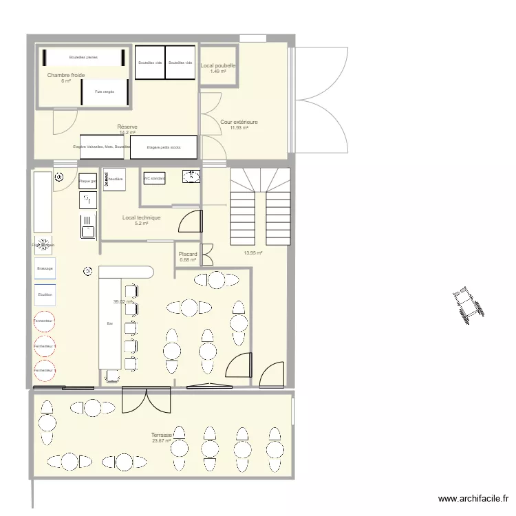 Micro Bar Gosset 2. Plan de 