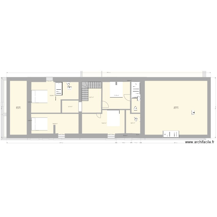 colas 04 11 21. Plan de 21 pièces et 355 m2