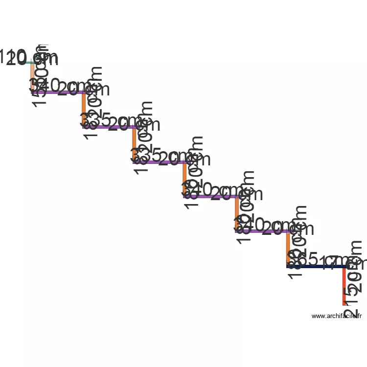 escalier  entr&eacute;e . Plan de 