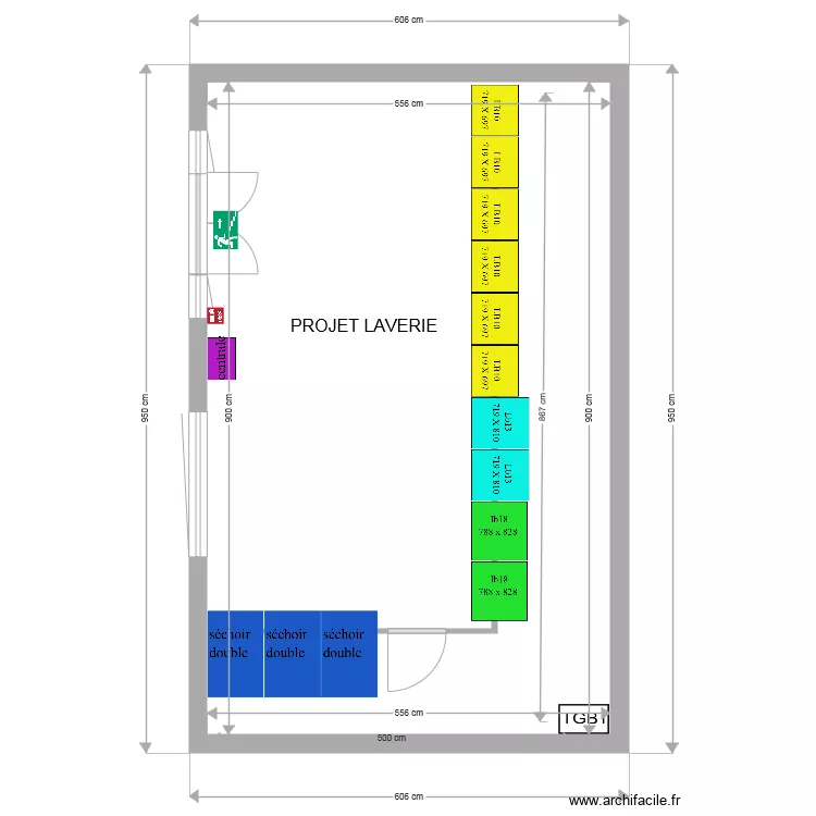 LAVERIE SUPER U ST HILAIRE 311019. Plan de 