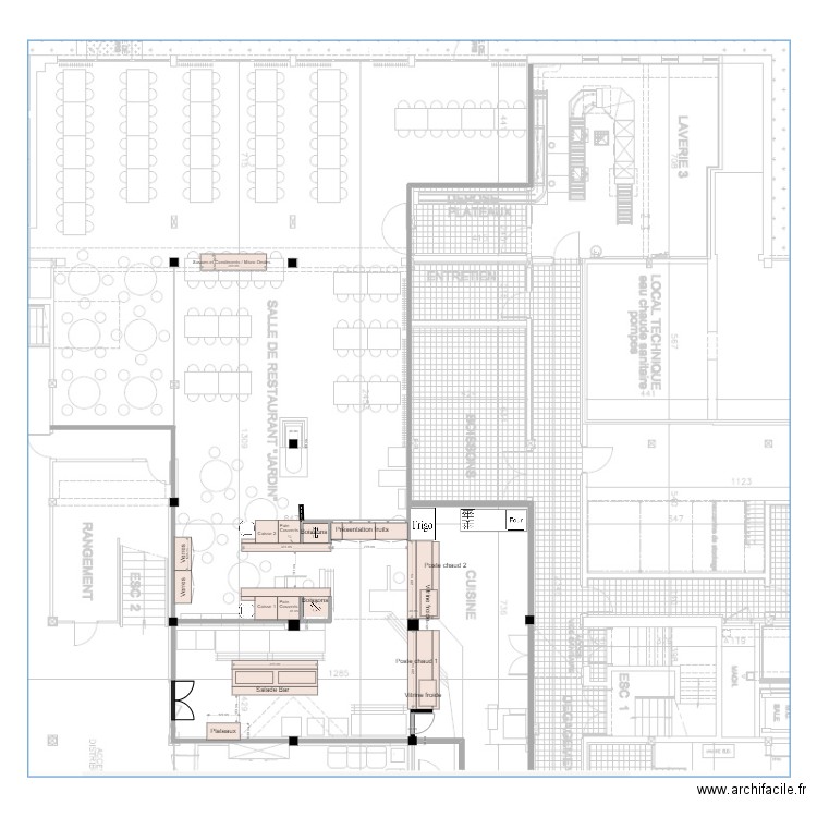 Crous NANTERRE - restaurant universitaire - 2022. Plan de 0 pièce et 0 m2