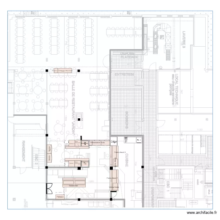 Crous NANTERRE - restaurant universitaire - 2022. Plan de 