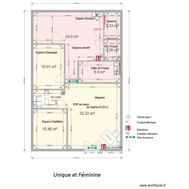 unique et f&eacute;minine 5. Plan de 