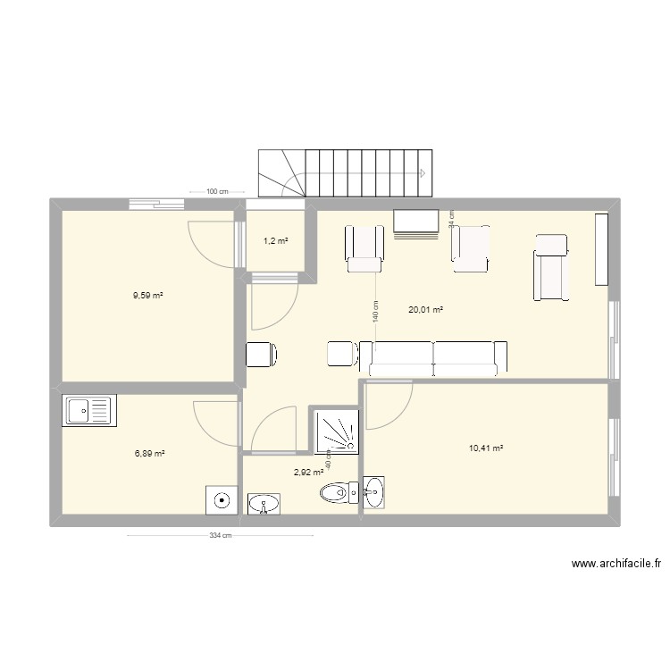 Salon soins. Plan de 0 pièce et 0 m2