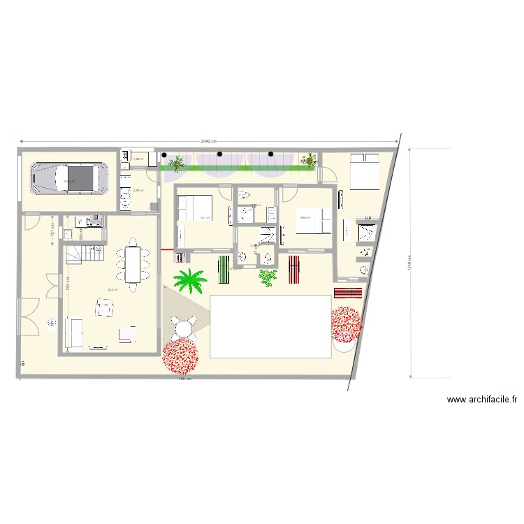 Maison Ndeye maj. Plan de 15 pièces et 467 m2