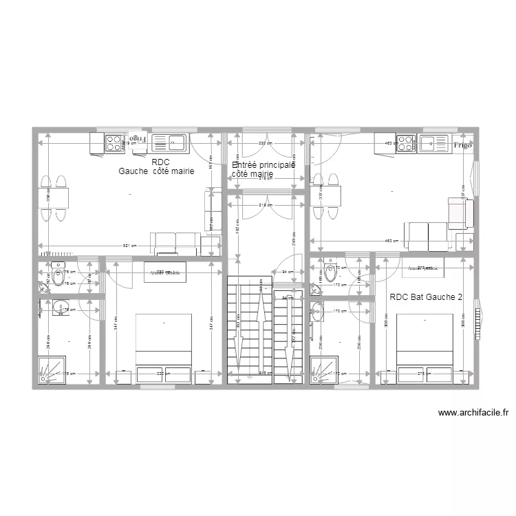 Rez de Chauss&eacute;e Bat G studio 2018 Octobre  RAMI. Plan de 