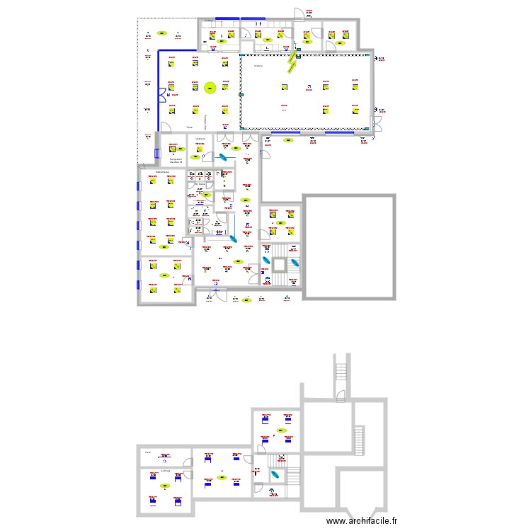 Dorfhauses Eclairages gaine de sol. Plan de 0 pièce et 0 m2