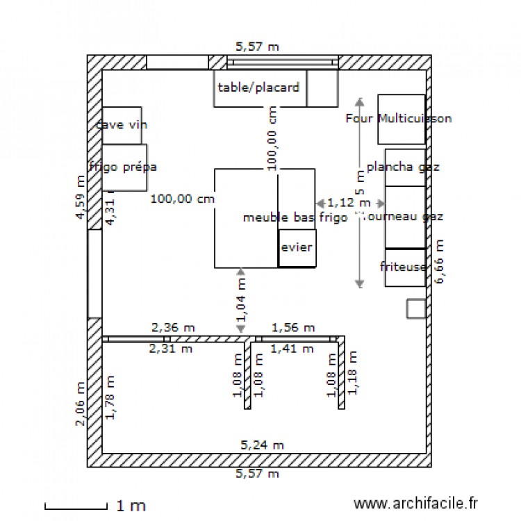 cuisine US. Plan de 0 pièce et 0 m2
