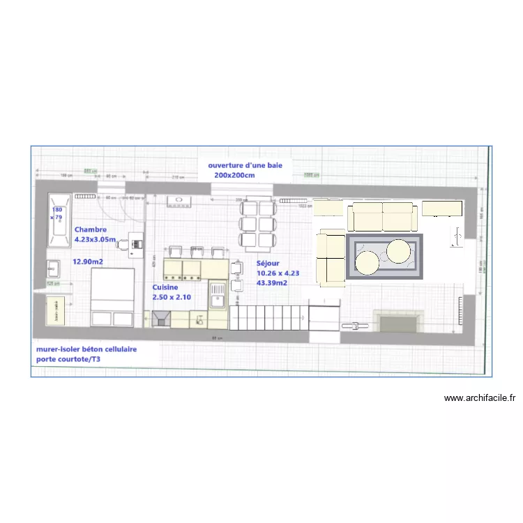 PLAN 2 SEJOUR OUEST CHAMBRE 11 FEVRIER 2022. Plan de 