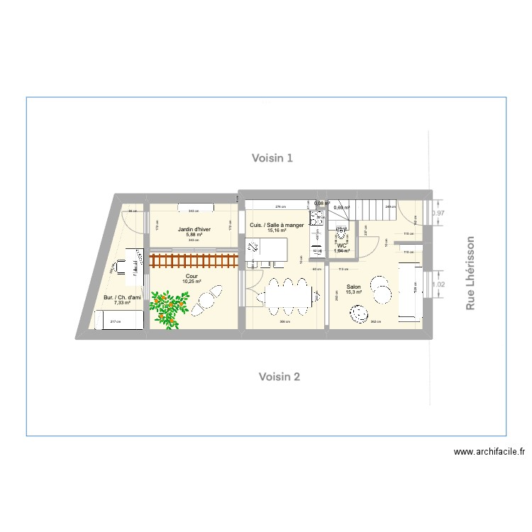 Maison Lherisson. Plan de 0 pièce et 0 m2