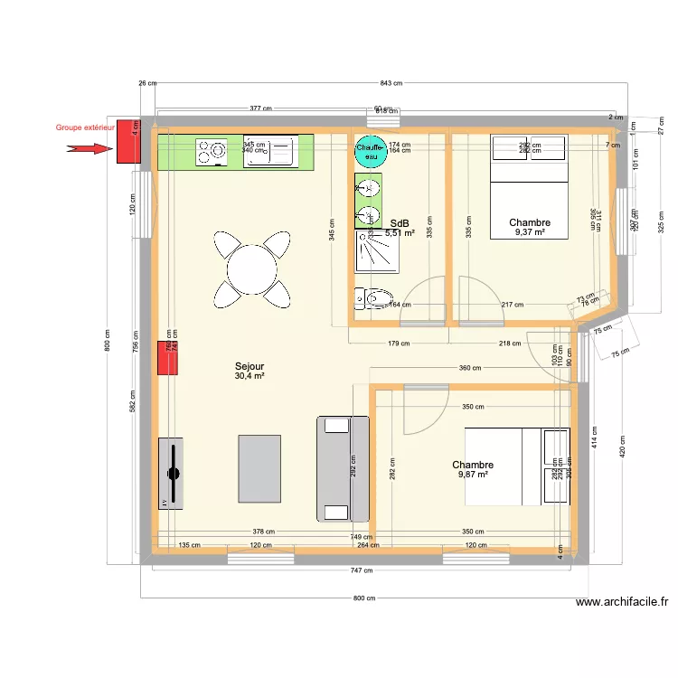Appartement 1er étage N°4. Plan de Appartement 1er étage N°4. Plan de