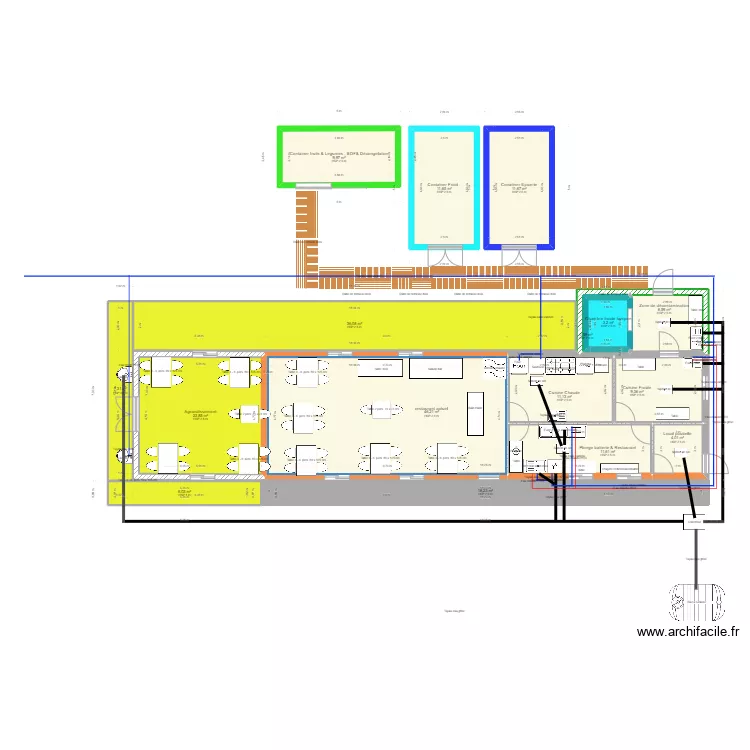 Restaurant Cuisine . Plan de 