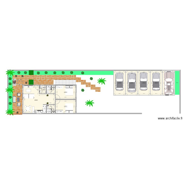 T3 parcelle 351-1. Plan de 20 pièces et 207 m2