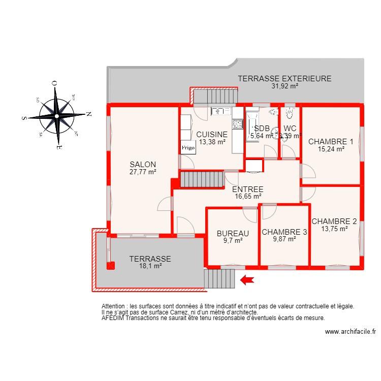 BI10037 - sous sol. Plan de 26 pièces et 302 m2