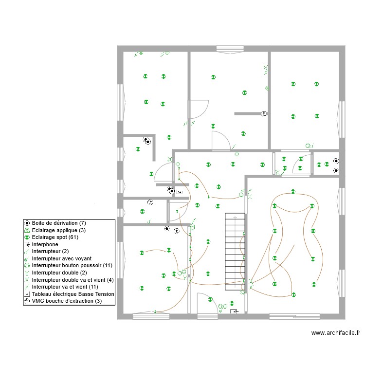 jerome eclairage RdC1. Plan de 0 pièce et 0 m2