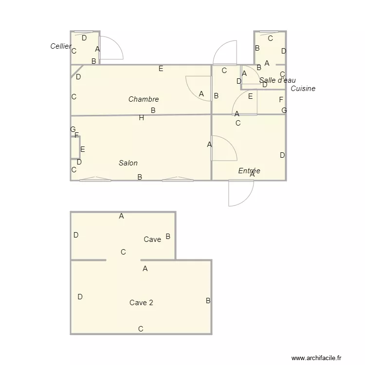 Croquis TORS. Plan de 