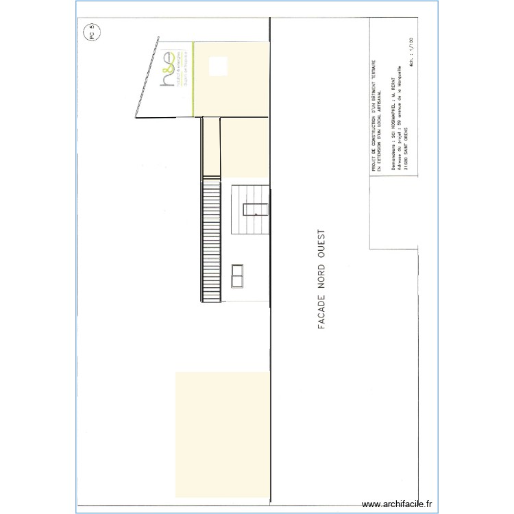 facade nord ouest p. Plan de 0 pièce et 0 m2