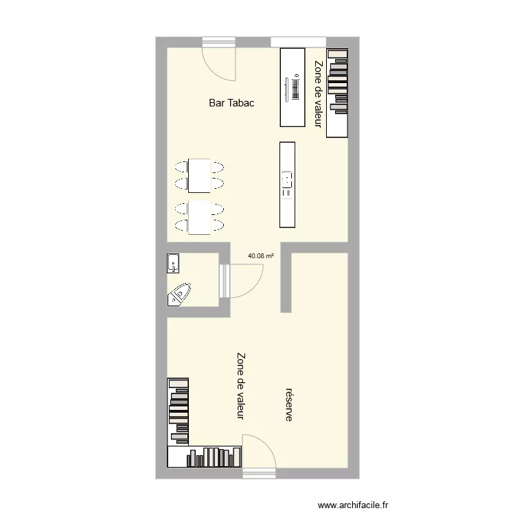 TABAC L EVILYS BAR. Plan de 