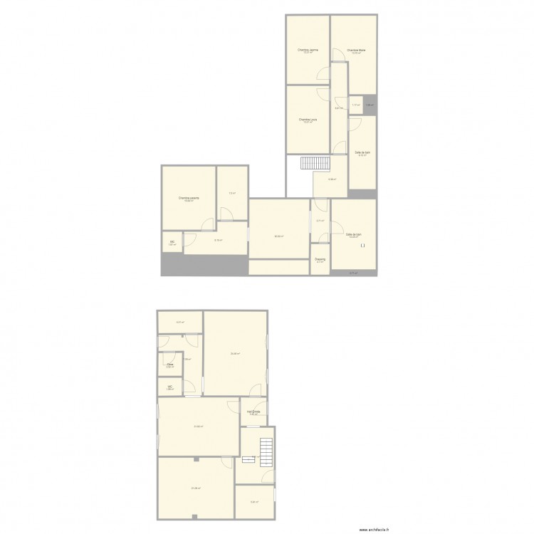 Maison Champles. Plan de 30 pièces et 249 m2