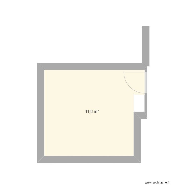 BUREAU LAGORD. Plan de 1 pièce et 12 m2