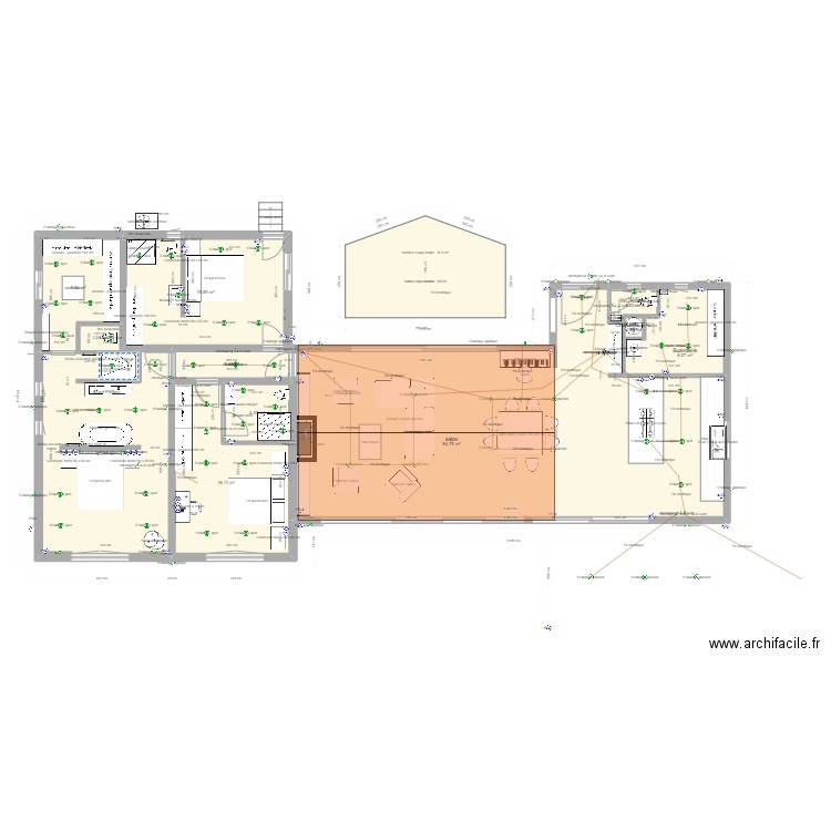 version v11. Plan de 11 pièces et 181 m2