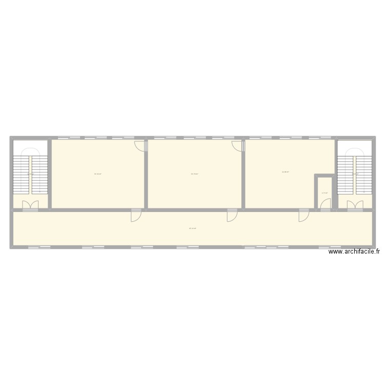 ecole. Plan de 7 pièces et 286 m2