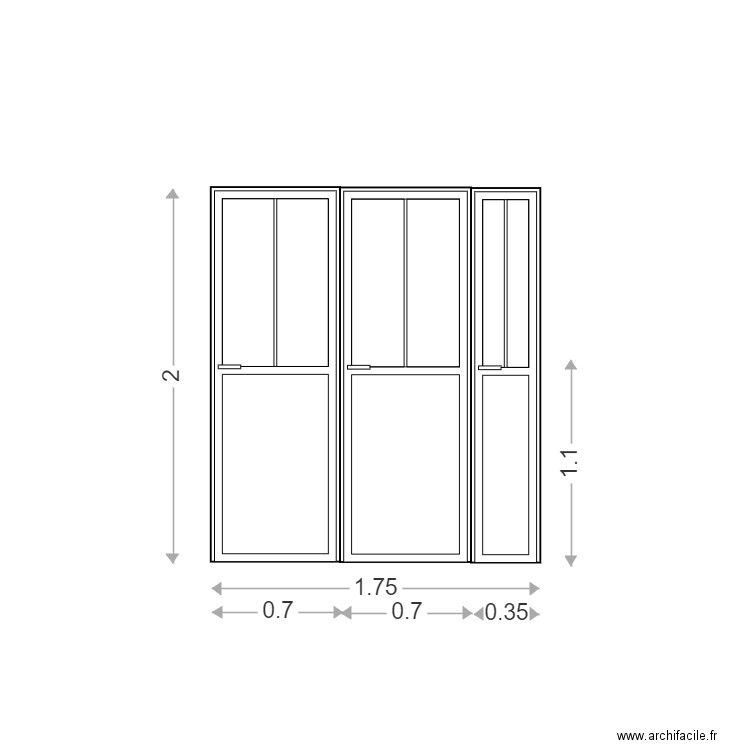 pignon sdb. Plan de 0 pièce et 0 m2