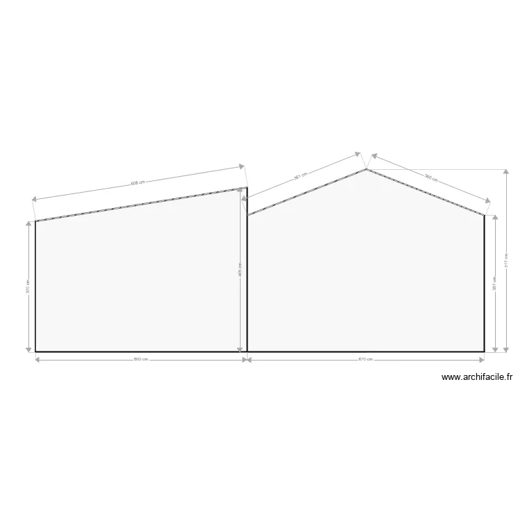 DP4 PLAN FACADE EST pas de travaux. Plan de 