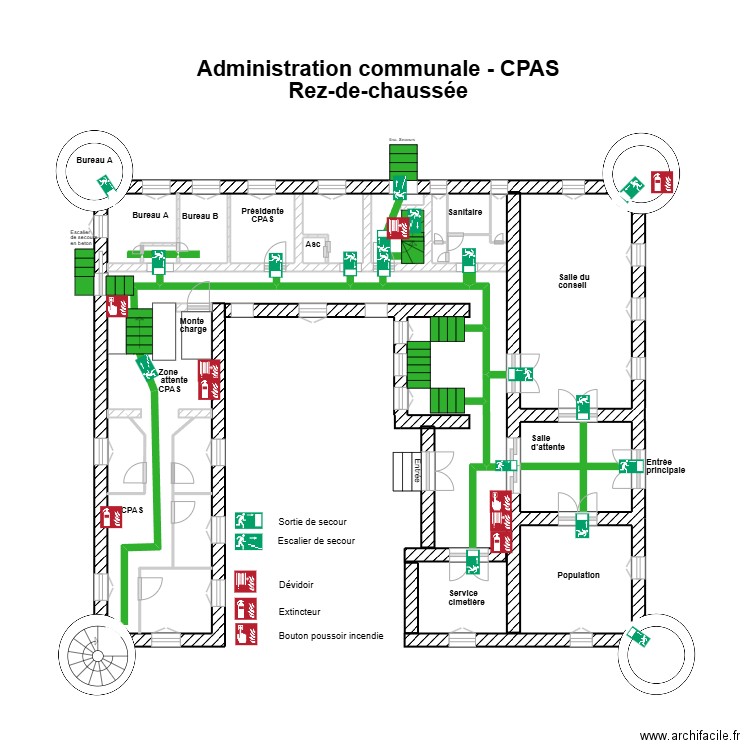 Chateau - RDC. Plan de 2 pièces et 4 m2