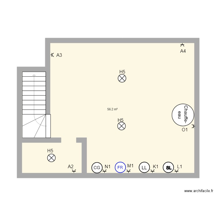 Cave. Plan de 0 pièce et 0 m2