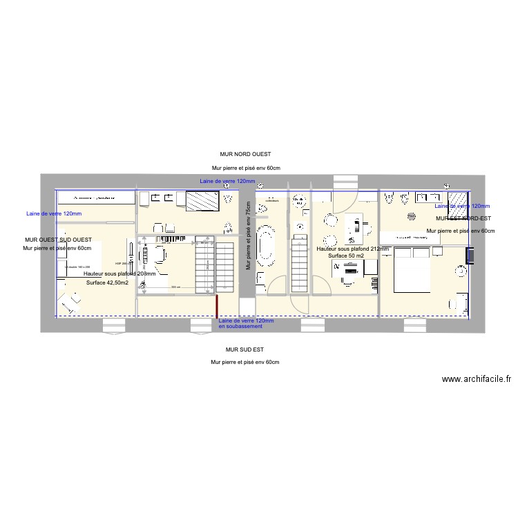Sibinel 1er etage Puissance Chaudiere. Plan de 0 pièce et 0 m2