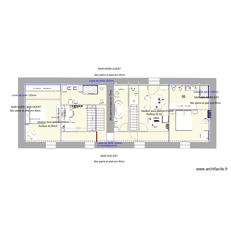 Sibinel 1er etage Puissance Chaudiere. Plan de 