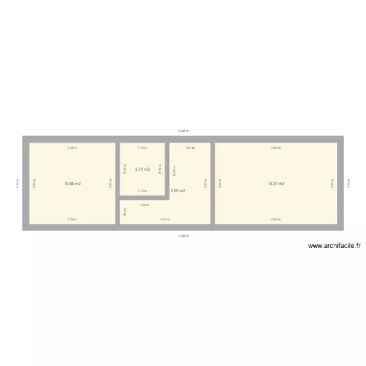 MONSTRELET plan de masse 1er &eacute;tage. Plan de 