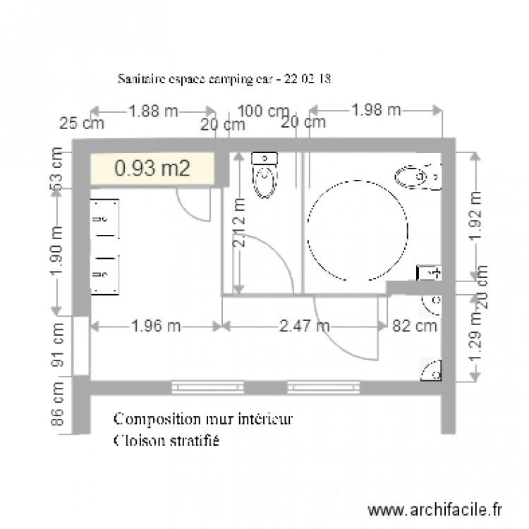 22 02 11 Sanitaires  Espace Camping 22 02 18. Plan de 0 pièce et 0 m2