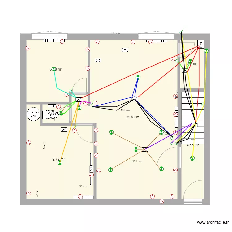  SCI des Amours 3 Electricit&eacute; LUMIERE. Plan de 