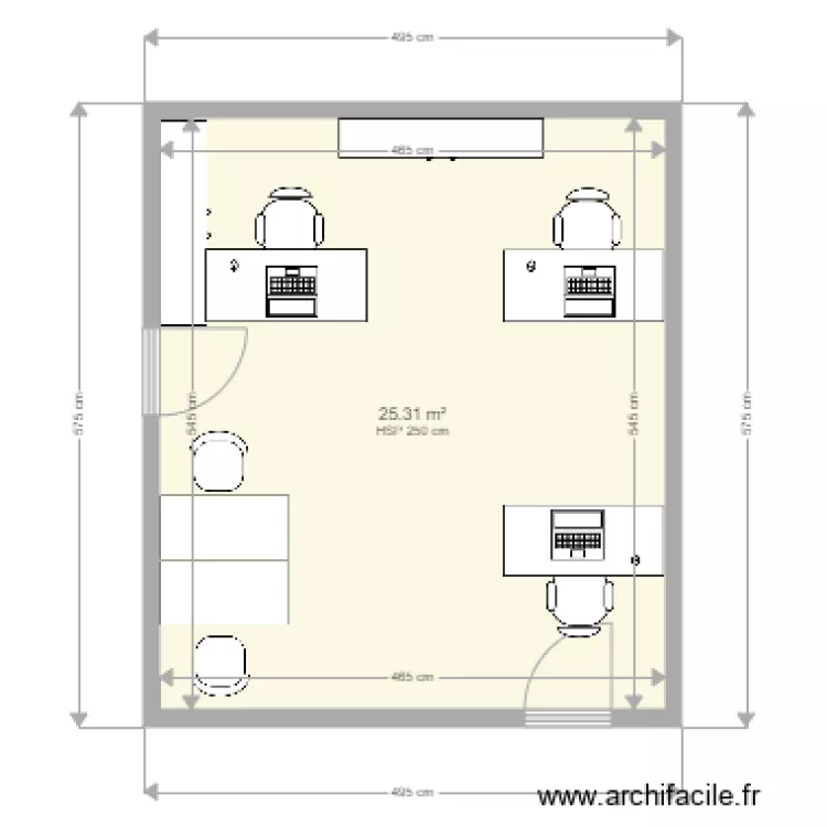 Bureau NOXOE. Plan de 