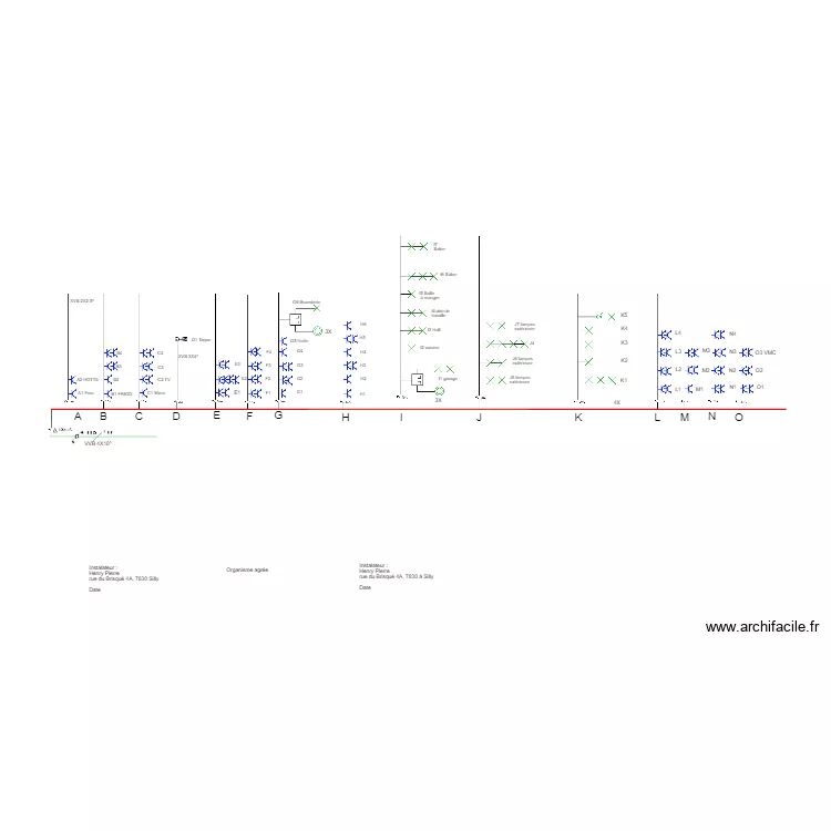 Schémas unifilaire RDC 300mA HUE. Plan de Schémas unifilaire RDC 300mA HUE. Plan de