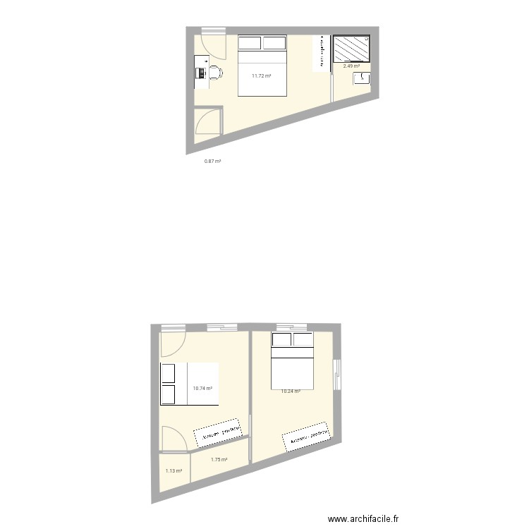 Extension. Plan de 0 pièce et 0 m2