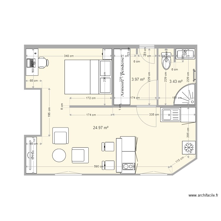 Decaz Gambetta Appt 8. Plan de 0 pièce et 0 m2