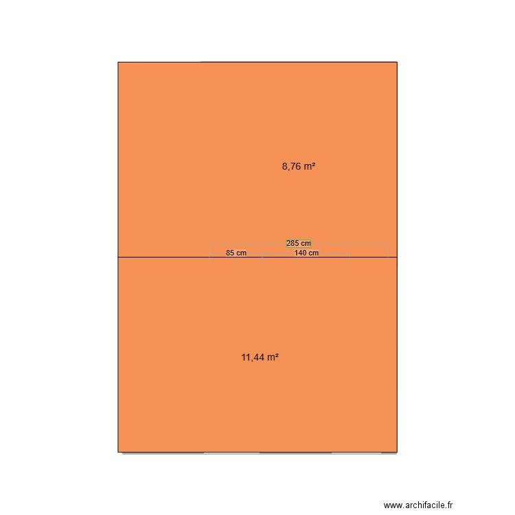 abri de jardin. Plan de 2 pièces et 20 m2