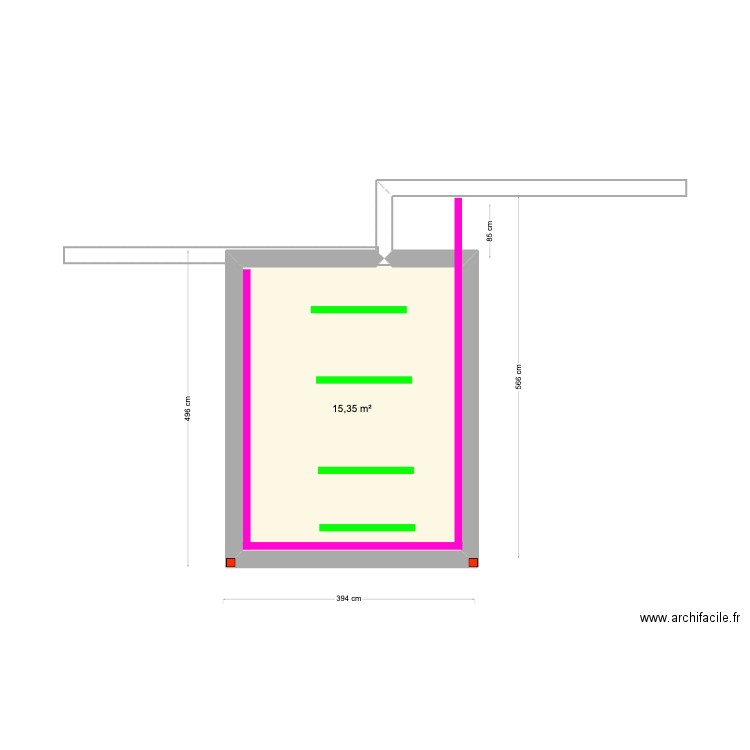 ana antao 2. Plan de 1 pièce et 15 m2