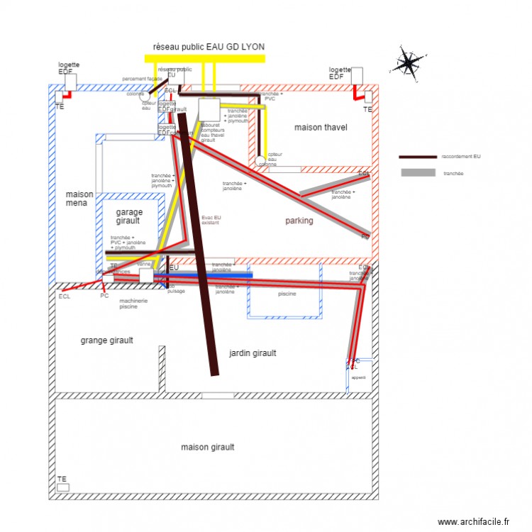 CAILLOUX COMMUNS et MG. Plan de 0 pièce et 0 m2