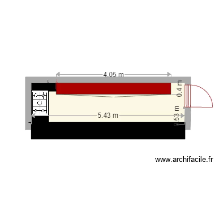 Kitchinette. Plan de 