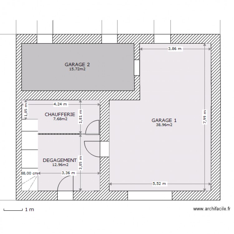 niveau 0. Plan de 0 pièce et 0 m2