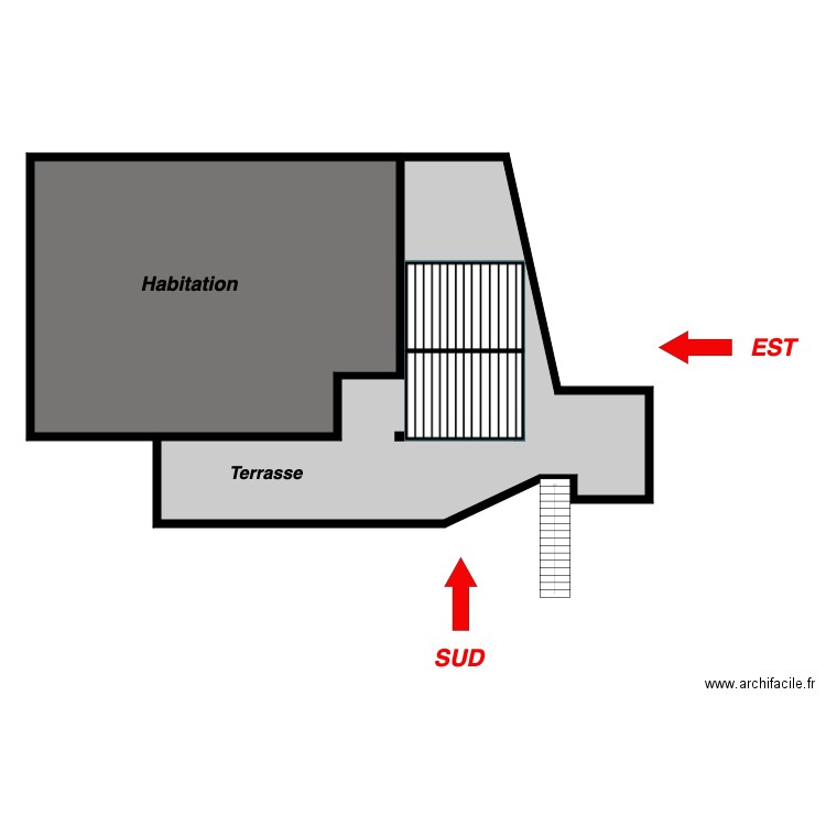 Lames parallèles. Plan de 0 pièce et 0 m2