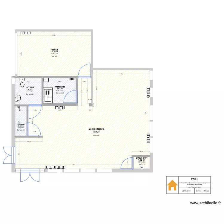 CCTP_R&eacute;habilitation anciens locaux en biblioth&egrave;que_Plessala 1. Plan de 