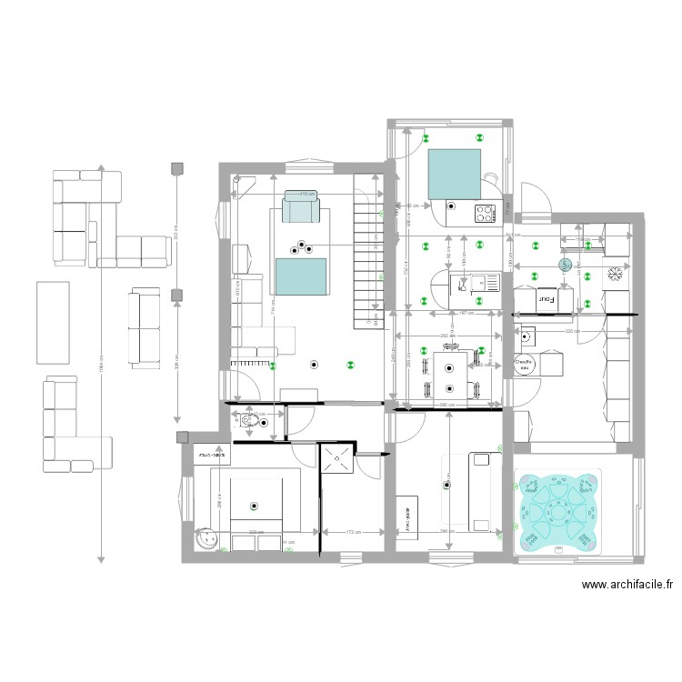 MARCHEPRIME RDC. Plan de 0 pièce et 0 m2