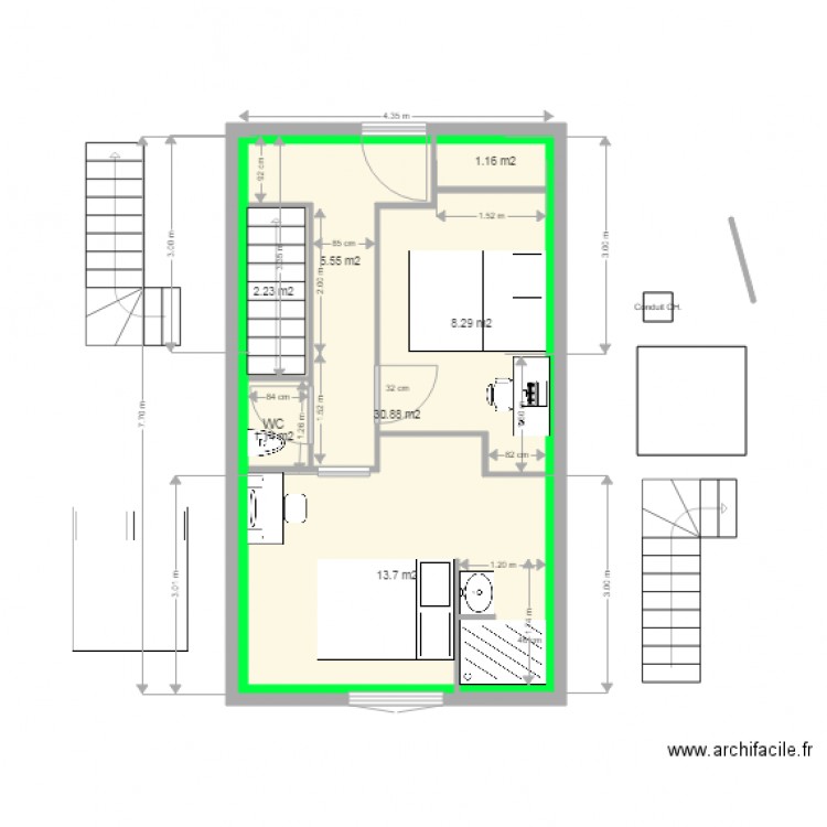 Maison etage futur v4. Plan de 0 pièce et 0 m2