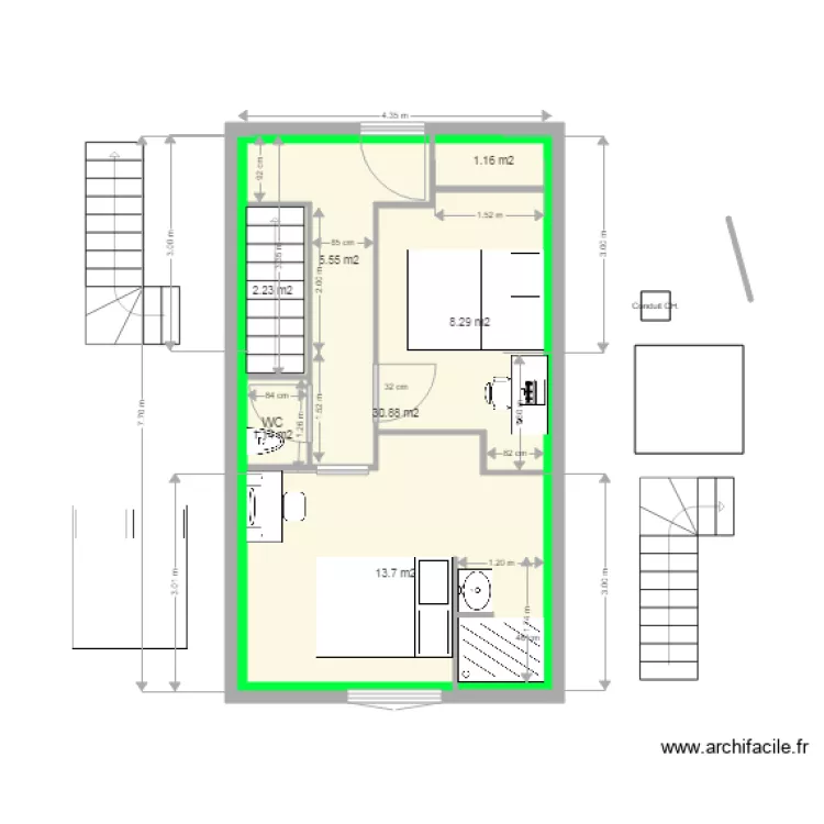 Maison etage futur v4. Plan de 