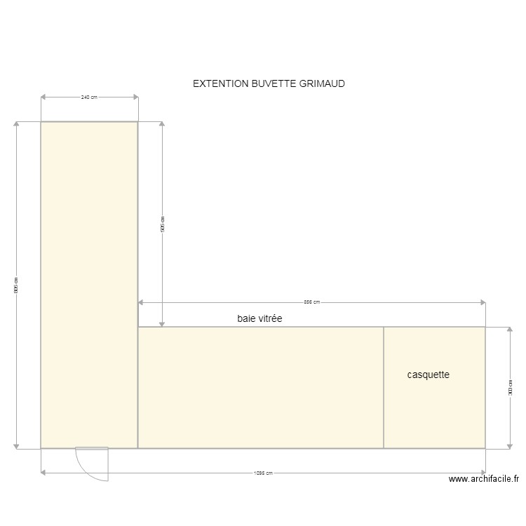 EXTENTION BUVETTE GRIMAUD . Plan de 0 pièce et 0 m2